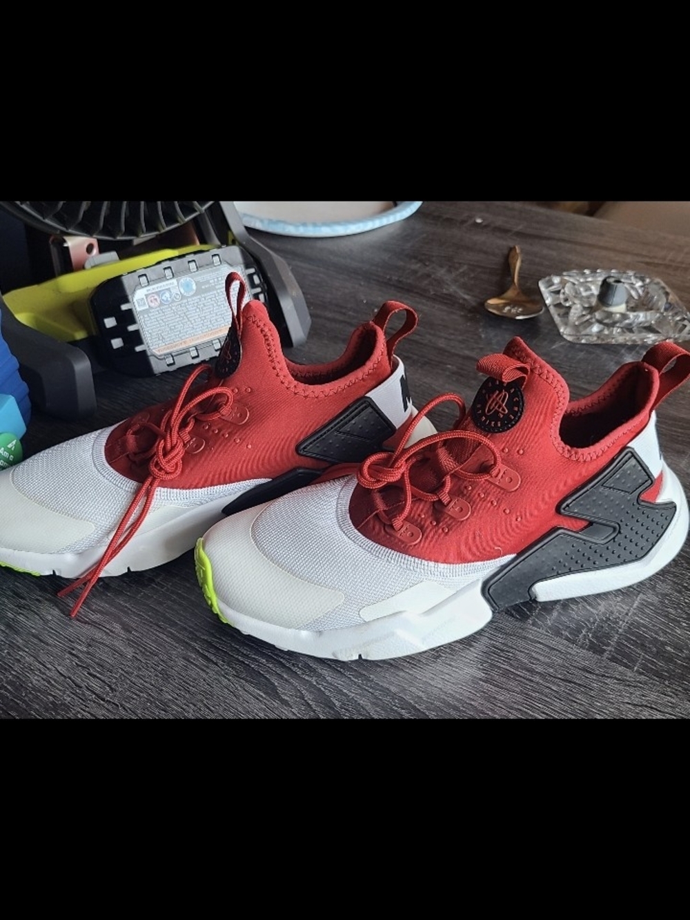 Kids Red and White Athletic Sneakers